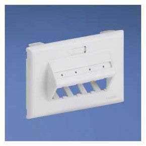 Panduit UIT70FH4IW | Mini-Com Snap-On Ultimate ID Sloped Communication Faceplate
