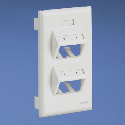 Panduit UIT70FV4IW | Mini-Com Snap-On Ultimate ID Sloped Communication Faceplate