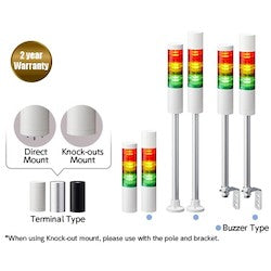 Patlite Corporation LR5-E-R | 50mm LED Unit for LR Signal Tower, Red