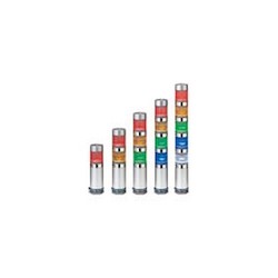 Patlite Corporation MES-102A-C | Continuous light, NPN open collector compatible, 40mm long body, silver body. Clear LED module.