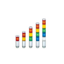 Patlite Corporation MPS-102C-R | Continuous light, NPN and PNP open collector compatible, 45mm long Body
