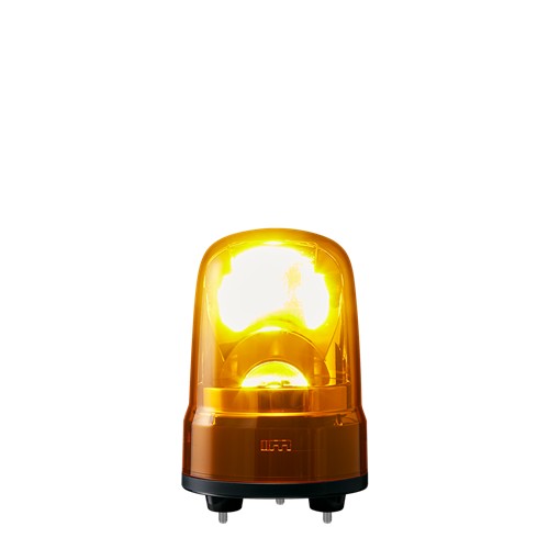 Patlite Corporation SKS-M1J-Y | 80mm Rotating Signal Beacon, Amber, 12-24V Dc
