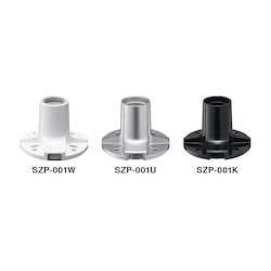 Patlite Corporation SZP-001W | Multi-Pitch Surface Mount Pole Bracket, 2 Screws, Off White