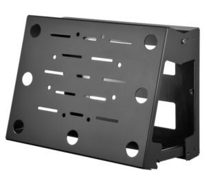 Peerless DS508 Tilt Wall Mount, Security Hardware, 200 Lb Load, Powder Coated, Black, With Media Device STo rage, For 27 To 60  Flat Panel Display