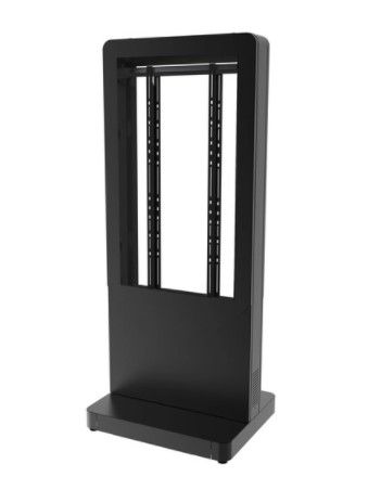 Peerless KIPC2549B-WHL 49  Portrait Back-To -back Kiosks With Wheeled Base