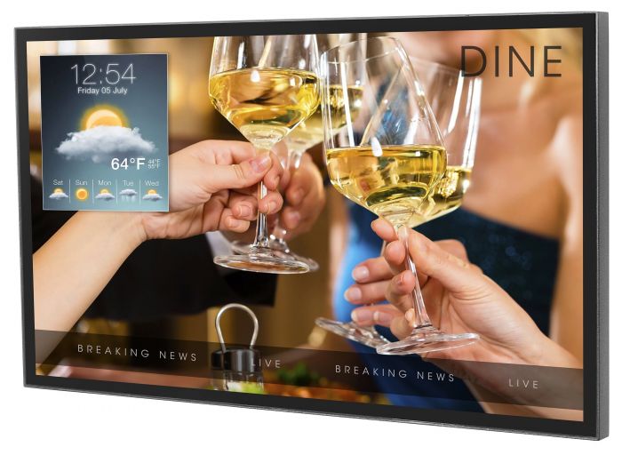 Peerless XHB552 Outdoor Display, High Bright, 55  Diagonal, 2500 Cd/square Meter Brightness, Black
