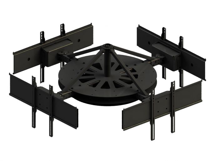 Peerless DST975-4 | Multi-Display Ceiling Mount with Four Telescoping Arms for 37"-75" Displays