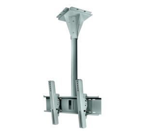 Peerless ECMU-01-I-S | Wind Rated I-Beam Tilt Mount, 1' Pole Length, Stone Gray