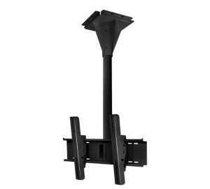 Peerless ECMU-02-I | Wind Rated I-Beam Tilt Mount, 2' Pole Length, Black