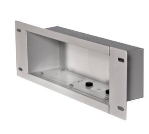 Peerless IBA3-W | Recessed Cable Management and Power Storage Accessory Box, White