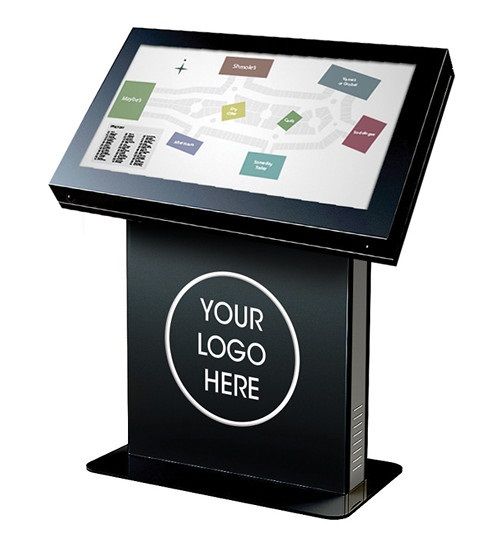 Peerless KIL542 | 42" Landscape Kiosk Enclosure, Gloss Black