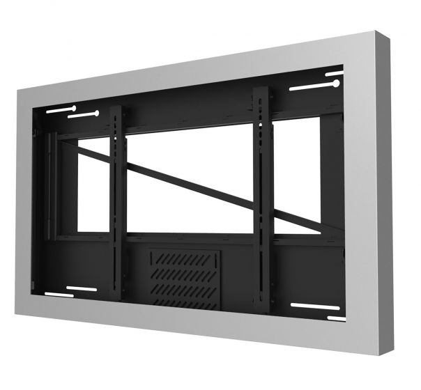 Peerless KIL640-35D-S | On-Wall Landscape Kiosk for 40" Displays up to 3.5" Deep, Silver