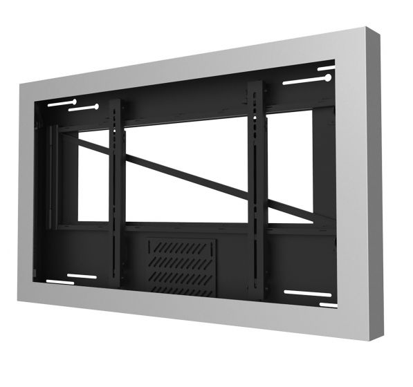Peerless KIL642-35D-S | On-Wall Landscape Kiosk for 42" Displays up to 3.5" Deep, Silver