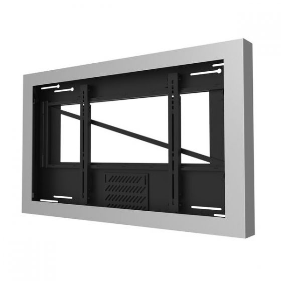 Peerless KIL647-35D-S | On-Wall Landscape Kiosk for 47" Displays up to 3.5" Deep, Silver