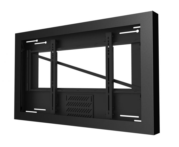 Peerless KIL655-35D | 55" On-Wall Kiosk Landscape Enclosure for 3.5" Deep Display, Black