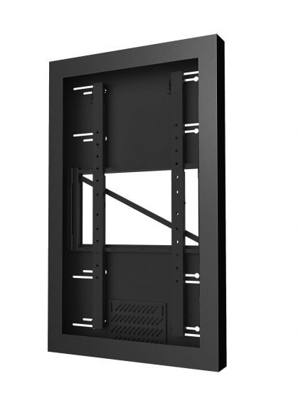 Peerless KIP648-35D-HEX | Portrait Wall Kiosk Enclosure with Hex Screw Locks for 48" Displays up to 3.5" Deep, Black