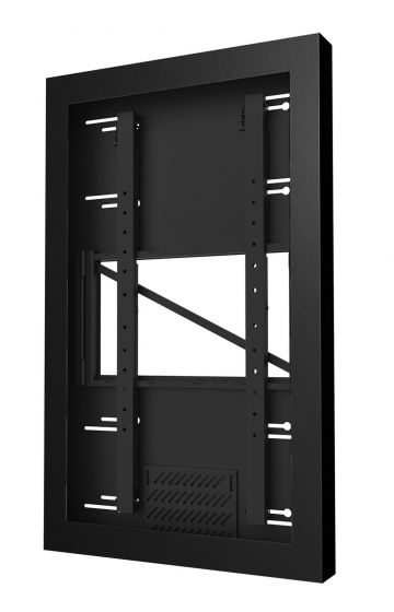Peerless KIP655-35D | On-Wall Kiosk Portrait Enclosure for 55" Displays up to 3.5" Deep, Black