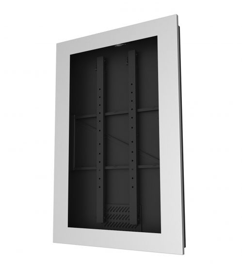 Peerless KIP746-S | 46" Portrait In-Wall Kiosk Enclosure, Silver