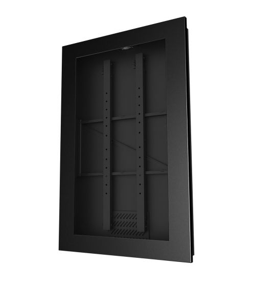 Peerless KIP746 | 46" Portrait In-Wall Kiosk Enclosure, Black