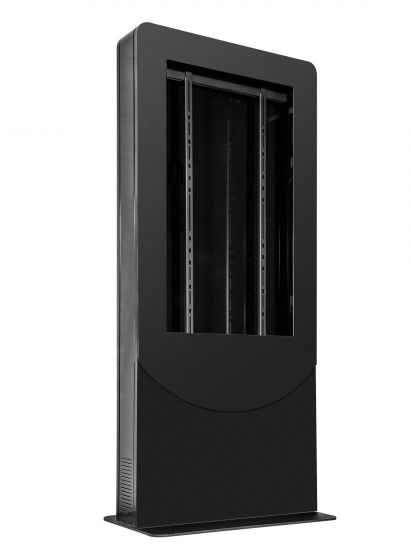 Peerless KIPC2550B | Floorstanding Back-to-Back Portrait Kiosk for Two 50" Displays up to 1.81" Deep, Black