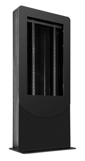 Peerless KIPC2555C | 55" Curve Totem/Portrait Kiosk with Camera, Black