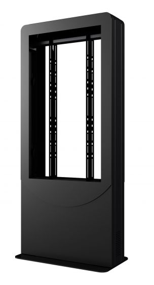 Peerless KIPC2565B-3 | 65" Curve Totem/Portrait Back-to-Back Kiosk for 3" Displays, Black