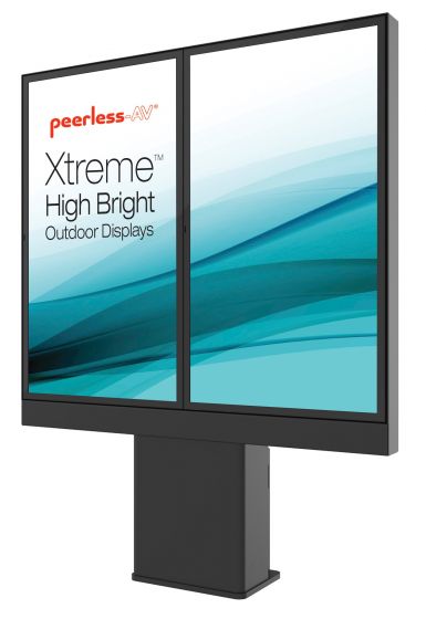 Peerless KOF549-2XHB | Outdoor Digital Menu Board, Supports (2) 49'' Xtreme High Bright Outdoor Displays