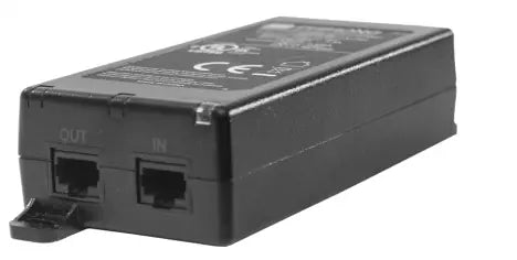Pelco POE21U1AF-EUK | High Power Single Port PoE Injector with EU and UK Power Cord