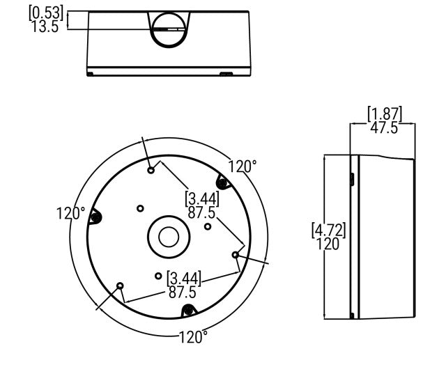 Pelco SRXV2-JBX-1001 | Sarix Value 2 Junction Box, For Indoor Dome (Shipping From May 2025)