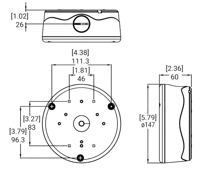 Pelco SRXV2-JBX-1002 | Sarix Value 2 Junction Box, For Bullets (Shipping From May 2025)
