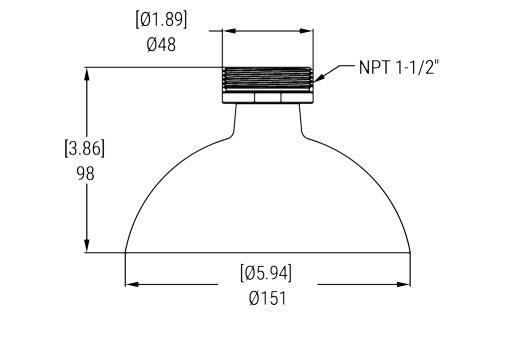 Pelco SRXV2-PDCP-1001 | Sarix Value 2 Pendant Cap, Outdoor Dome (Shipping From Apr 2025)