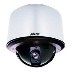 Pelco SD423-F0 | Spectra Iv Sl 23X Optical Zoom Dome Camera System, Flush/In-Ceiling Mount, Black Backbox, White Trim Ring And Smoked Bubble