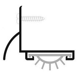 Pemko 210AV36 | Door Shoe, Bottom, 36" L x 1-1/4" W x 1-5/16" H, Aluminum, Mill, with Gray Eco-V Insert