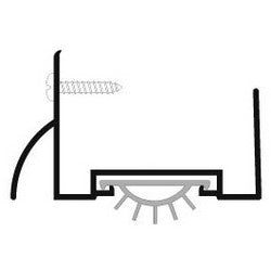 Pemko 2221AV36 | Door Shoe, Bottom, 36" L x 1-3/4" W x 1-3/8" H, Aluminum, Mill, with Gray Eco-V Insert