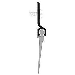 Pemko 307AV48 | Door Bottom Sweep, 48" L x 1/4" W x 7/8" H, Aluminum, Mill, with 1" Gray Eco-V Insert