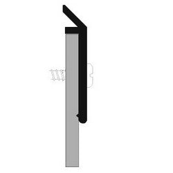 Pemko 315CN48 | Door Bottom Sweep, 48" L x 1/4" W x 1-11/16" H, Anodized Aluminum, Clear, with 7/16" Black Neoprene Insert