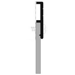 Pemko 321CN48 | Door Bottom Sweep, 48" L x 3/16" W x 1" H, Anodized Aluminum, Clear, with 5/16" Black Neoprene Insert