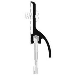 Pemko 3452CNB48 | Door Brush Retainer, 48" L x 1/2" W x 1-1/4" H, Anodized Aluminum, Clear, with 3/8" Gray Nylon Brush Insert, Rain Drip
