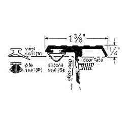 Pemko 355CS108 | 1-3/8"WX1/4"H, "T", Silicone Clear