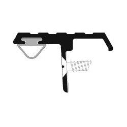 Pemko 355DS96 | Door Astragal Seal, T Shape, Overlapping, 96" L x 1-3/8" W x 1/4" H, Anodized Aluminum, Dark Bronze, with Black Silicone Insert