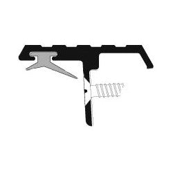 Pemko 355CV84 | Door Astragal Seal, T Shape, Overlapping, 84" L x 1-3/8" W x 1/4" H, Anodized Aluminum, Clear, with Gray Eco-V Insert