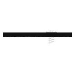 Pemko 357C96 | Door Astragal Seal, Overlapping, 96" L x 2" W x 1/8" H, Anodized Aluminum, Clear