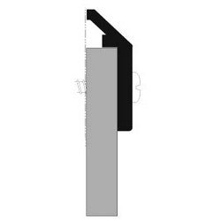 Pemko 368CN48 | Door Bottom Sweep, 48" L x 3/8" W x 1" H, Anodized Aluminum, Clear, with 11/16" Black Neoprene Insert