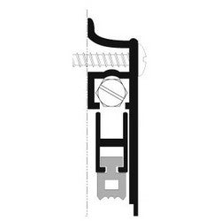 Pemko 412DRL36 | Automatic Door Bottom, 36" L x 9/16" W x 1-15/16" H, Anodized Aluminum, Dark Bronze, with Black Sponge EPDM Insert