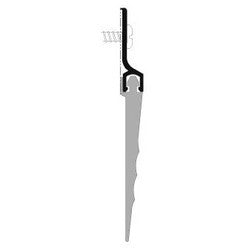 Pemko 56AV36 | Door Bottom Sweep, 36" L x 1/4" W x 7/8" H, Aluminum, Mill, with 1-9/16" Gray Vinyl Insert