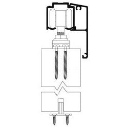 Pemko H200A/10 | Sliding Door Hardware Kit, 200 Lb Panel Capacity, 10’ L Track, 60" W Door, Anodized Aluminum, Clear