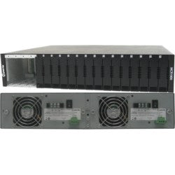 Perle Systems 5059930 | MCR1900-DDC– 19-Slot Modular Chassis System Dual 48VDC Power Supplies, 15 Empty Slot Cover Plates