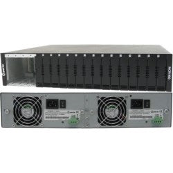 Perle Systems 5059954 | MCR1900-DAC 19-Slot Modular Chassis System, Dual AC Power, 15 Slot Covers, 19-Inch Rack Mount Brackets