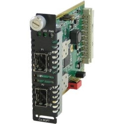 Perle Systems 5061570 | Protocol Transparent Media Converter Module with Dual SFP Slots (Empty), Supports Identical SFP Speeds up to 4.25 Gbps