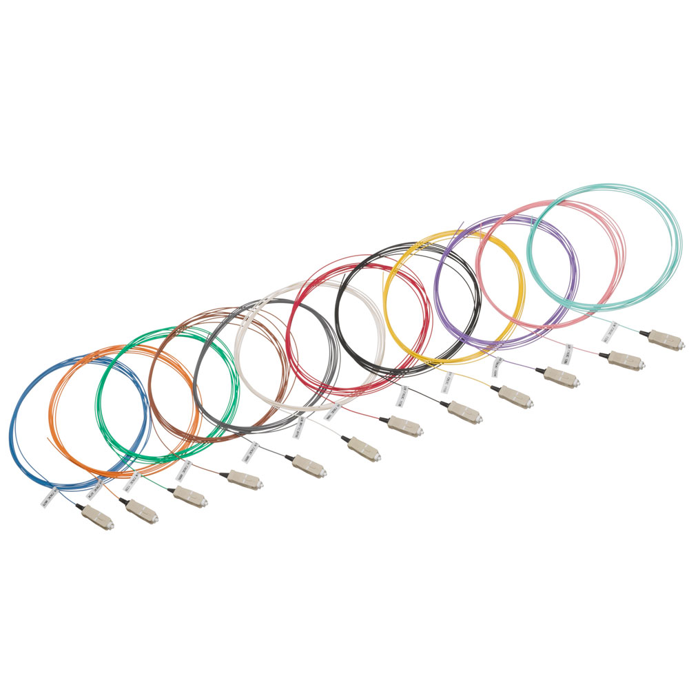 Leviton 62PLC-KIT | Economy 12-Fiber Pigtail Kit, 62.5/125 ?m, Multimode OM1, LC, 3m